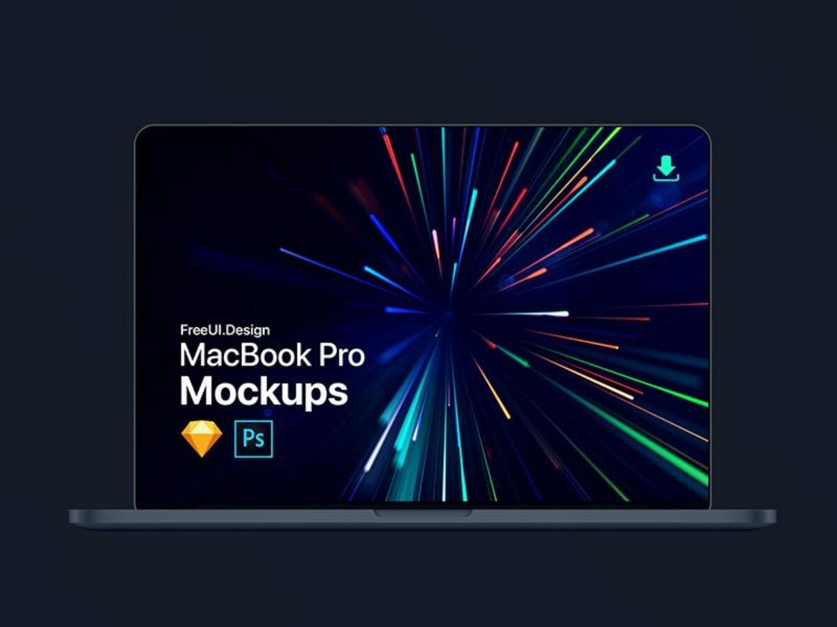 MacBook Pro 16 Mockup Figma  Sketch  Free PSD Templates