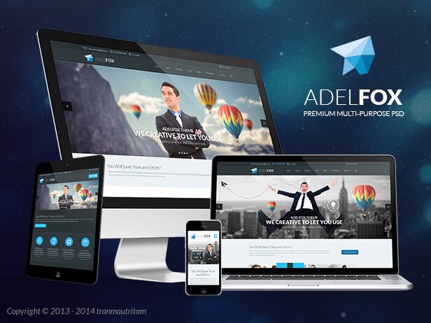 AdelFox - The Best PSD on Themeforest - Showcase AdelFox Design