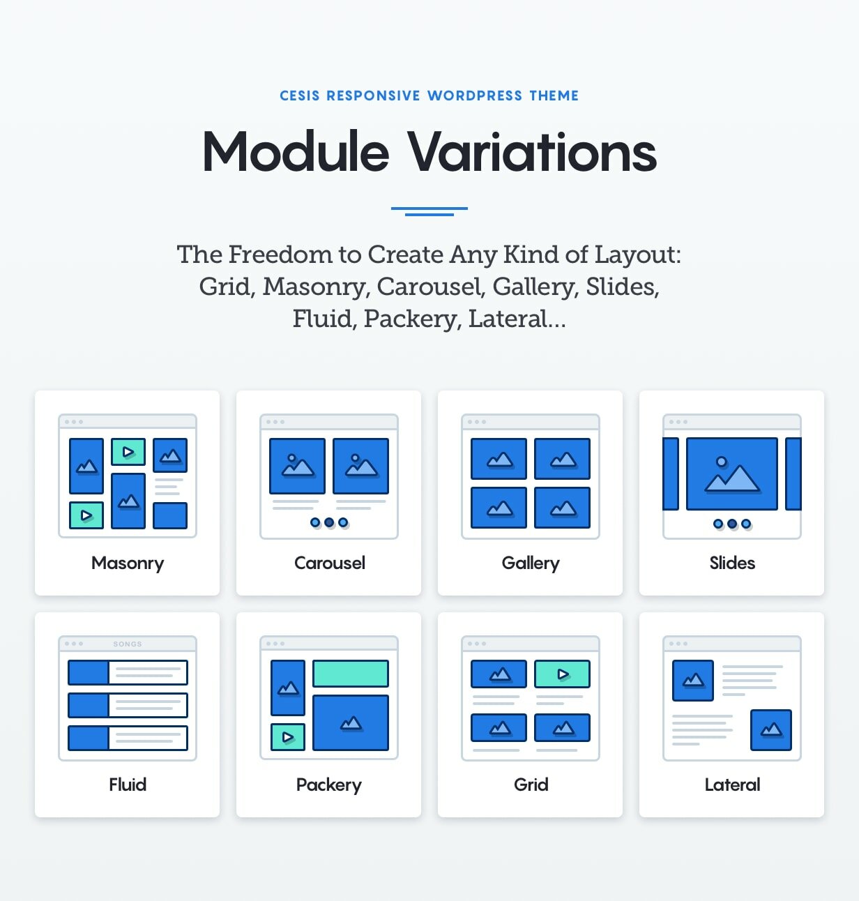 cesis wordpress theme - module variations